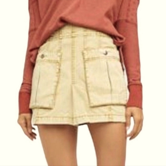 Free People West Coast Wash Denim Cargo Mini Skirt - Picture 13 of 13